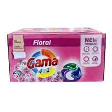 Капсули для прання універсальні, Gama Floral 4 в 1, аромат квіти, 10 шт 